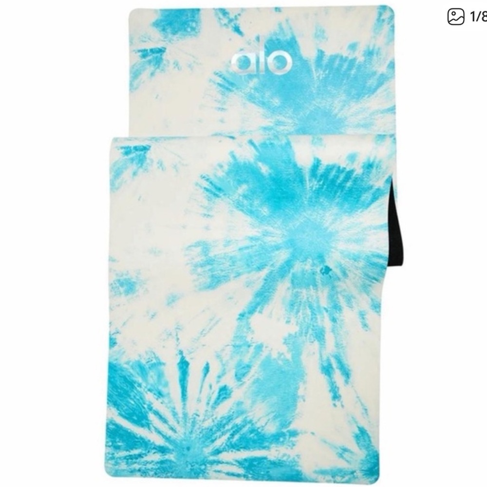 Alo Yoga Tie-Dye Warrior Mat - Bright Aqua Tie Dye Brand New + Sealed